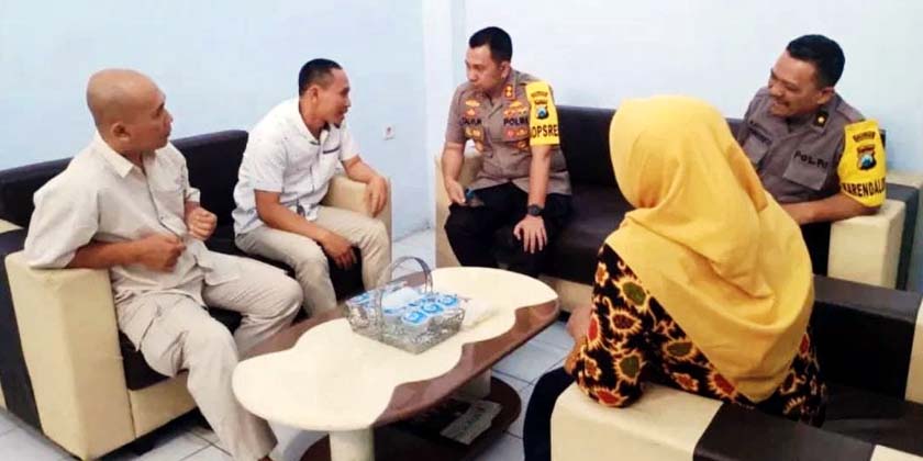 Kapolres Trenggalek melakukan koordinasi dan bersilaturahmi di Kantor KPU Kabupaten Trenggalek