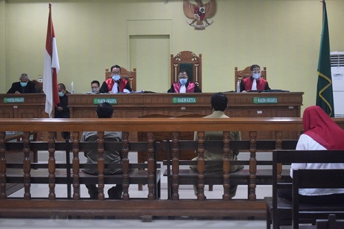 Suasana sidang ganti rugi lahan warga terdampak pembangunan Bendungan Bagong.