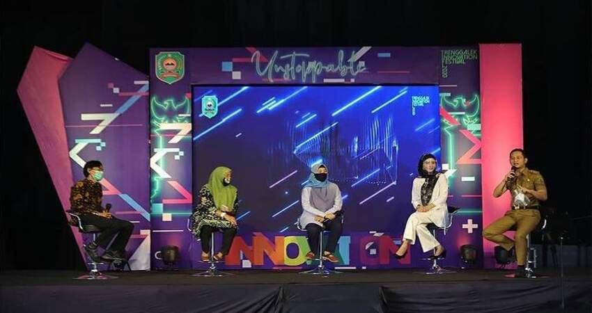 Bupati Mochamad Nur Arifin saat menghadiri Trenggalek Innovation Festival TIF tahun 2020.