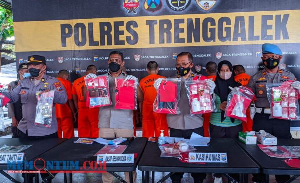 Ribuan Pil Koplo dan Sabu-Sabu Diamankan Polres Trenggalek berikut Delapan Tersangka