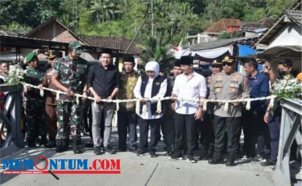 Gubernur Jatim bersama Bupati Trenggalek Resmikan Tiga Jembatan yang Lenyap Diterjang Banjir Bandang