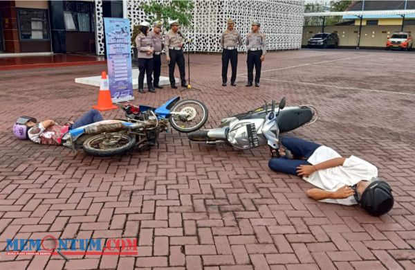 Bekali Kemampuan Petugas, Satlantas Polres Trenggalek Gelar Pelatihan Olah TKP