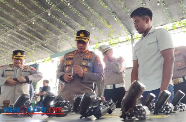 Puluhan Ranmor dan Senpi Anggota Polres Trenggalek Dilakukan Pengecekan Kelayakan