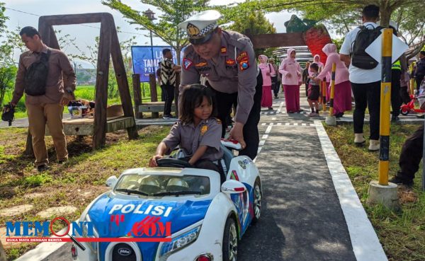 Beri Sarana Pembelajaran Berlalu Lintas, Polres Trenggalek Resmikan Taman Lalu Lintas di Area Agropark